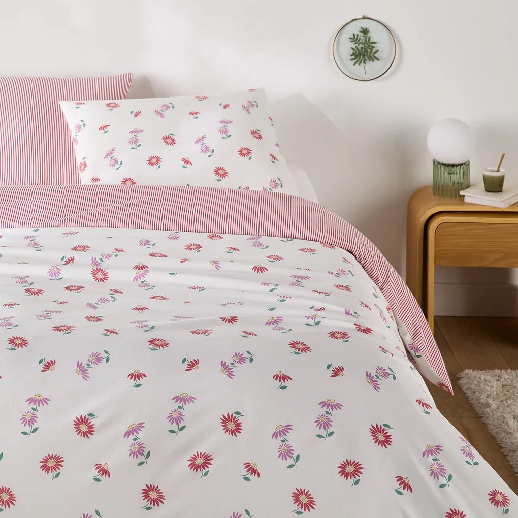Beddengoedset 30% gerecycled katoen, rechthoekige kussensloop, DANYA
