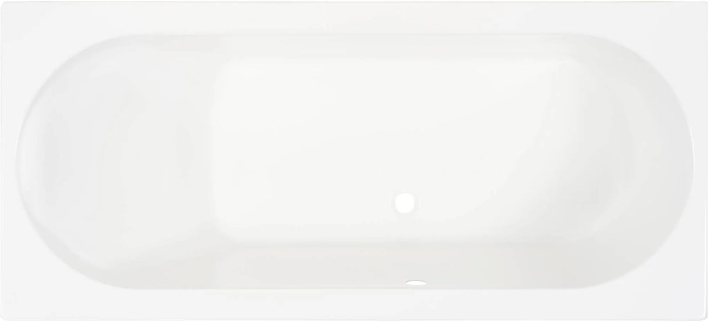 Saqu Bindo inbouwbad met ligzijde links 180x80cm glans wit acryl