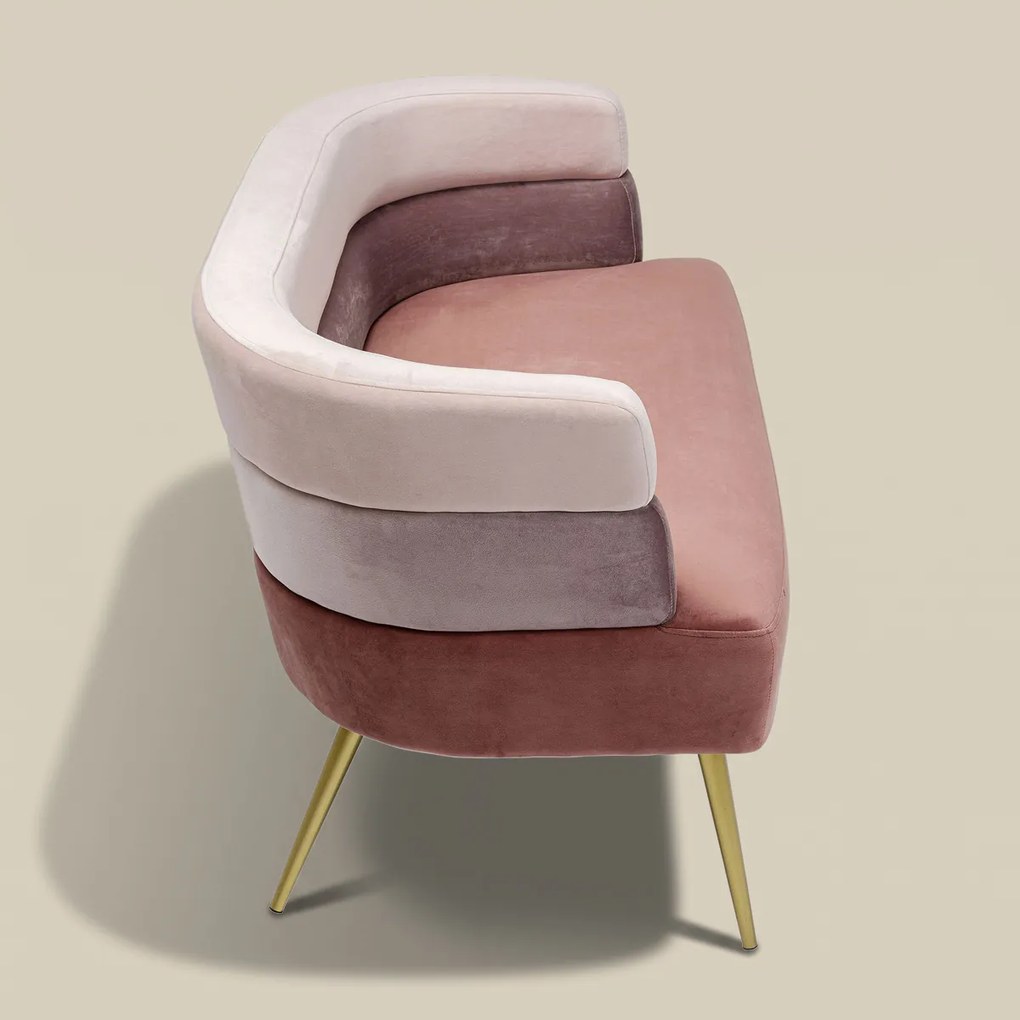 Kare Design Sandwich Roze Velvet Design Bankje