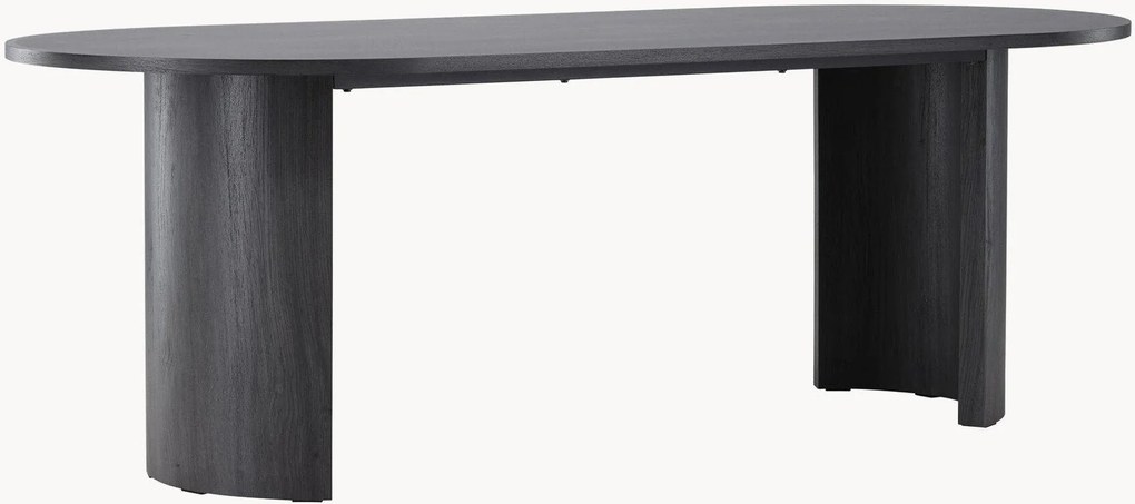 Ovale eettafel Grundsund met houtlook, 220 x 100 cm