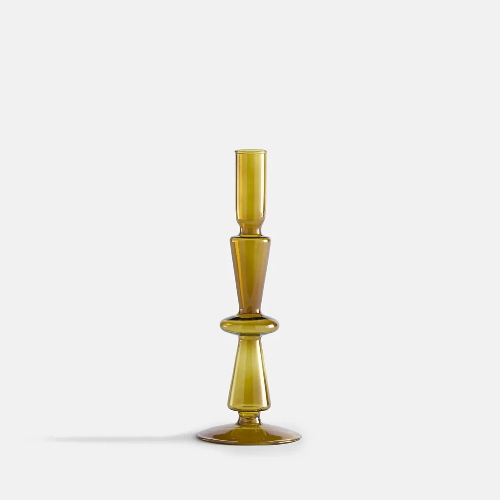 Kandelaar in glas H25 cm, Chilava