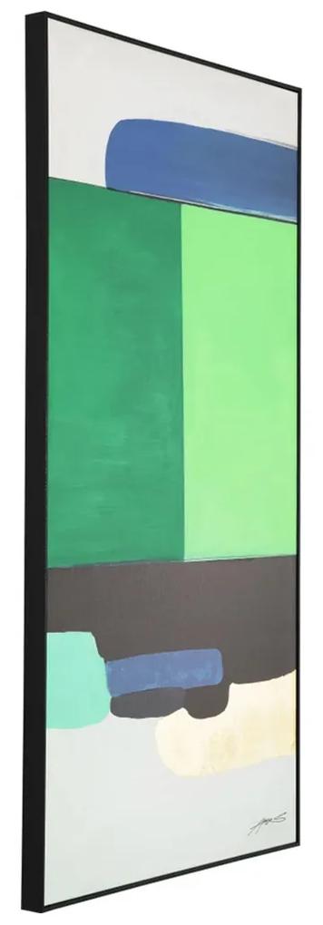 Kare Design Abstract Shapes Green Schilderij Groene Tinten
