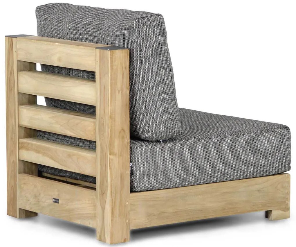 Chaise Loungeset Teak Old teak greywash 3 personen Santika Furniture Santika