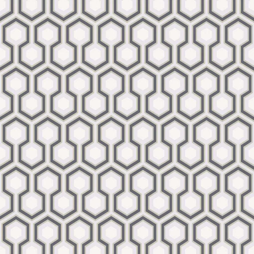 Cole & Son Hicks' Hexagon behang sage & grey