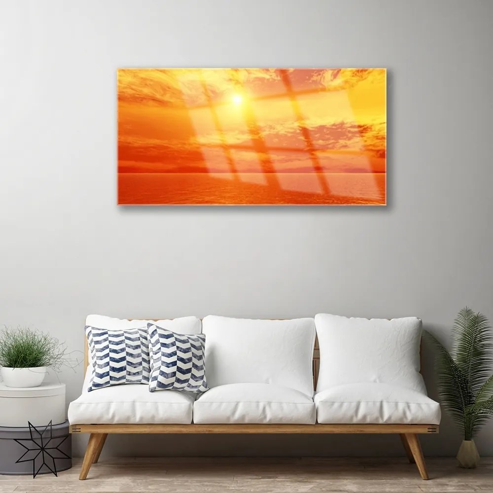 Print op plexiglas Sun sea landscape 100x50 cm