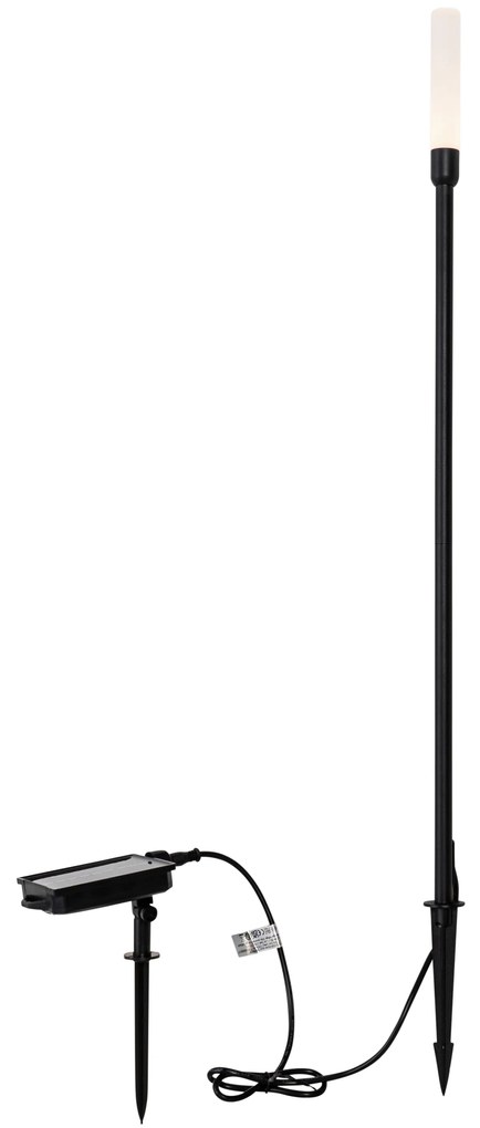 Buiten vloerlamp zwart incl. LED oplaadbaar en solar - Barry