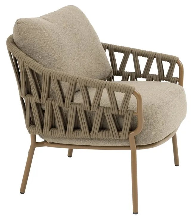 4 Seasons Outdoor Biarritz low dining set met Hampton tafel 160 cm Tuinstoel   beige weerbestendig