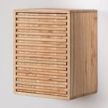 Deleyna houten wandkast Bruin – natuurlijk hout - Sklum