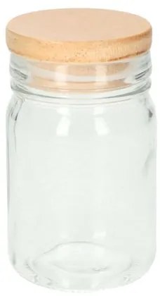 Potje met houten deksel, glas, 250 ml