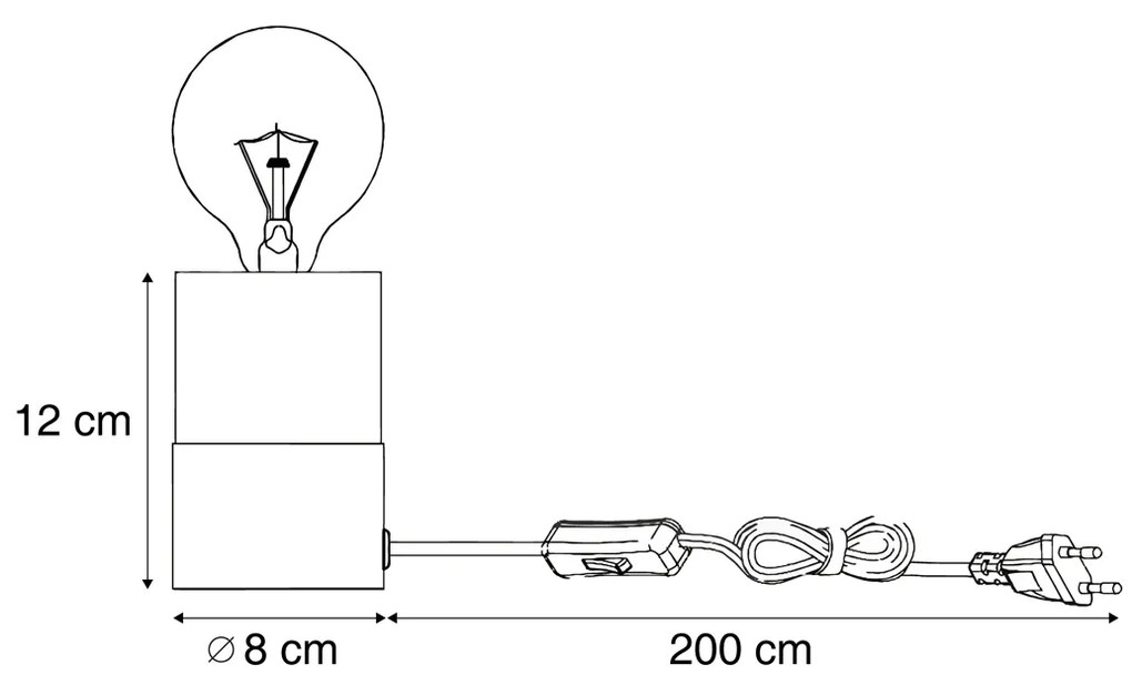 Moderne tafellamp zwart marmer - Marissa