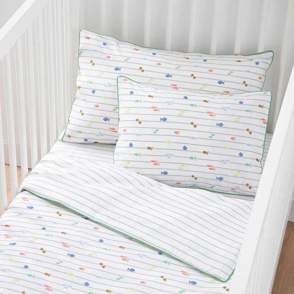 Kussensloop voor babybed in perkal, Elliot