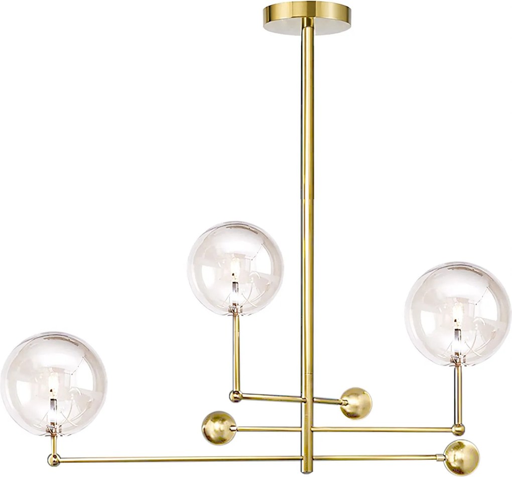 Hanglamp Goud Glas Bollen 3 stuks APP918-3CP
