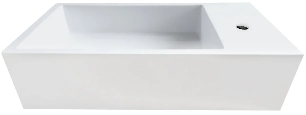 Fontana Alaska toiletmeubel kasteel bruin 40x22cm met solid surface fontein rechts