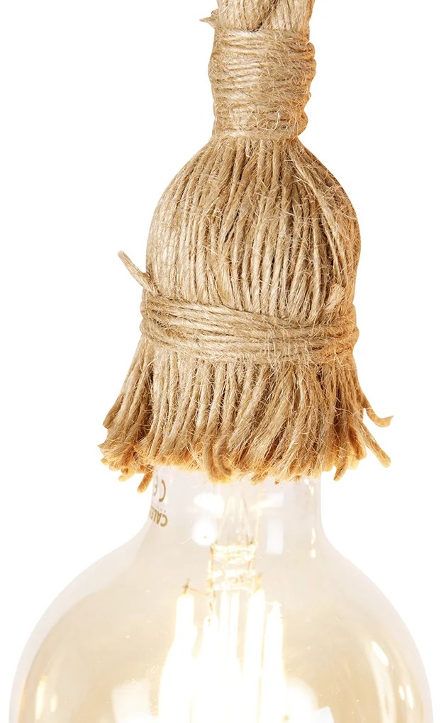 Eettafel / Eetkamer Smart hanglamp zwart 6-lichts incl. Wifi G95 - Plural Industriele / Industrie / Industrial, Landelijk / Rustiek E27 cilinder / rond Binnenverlichting Lamp