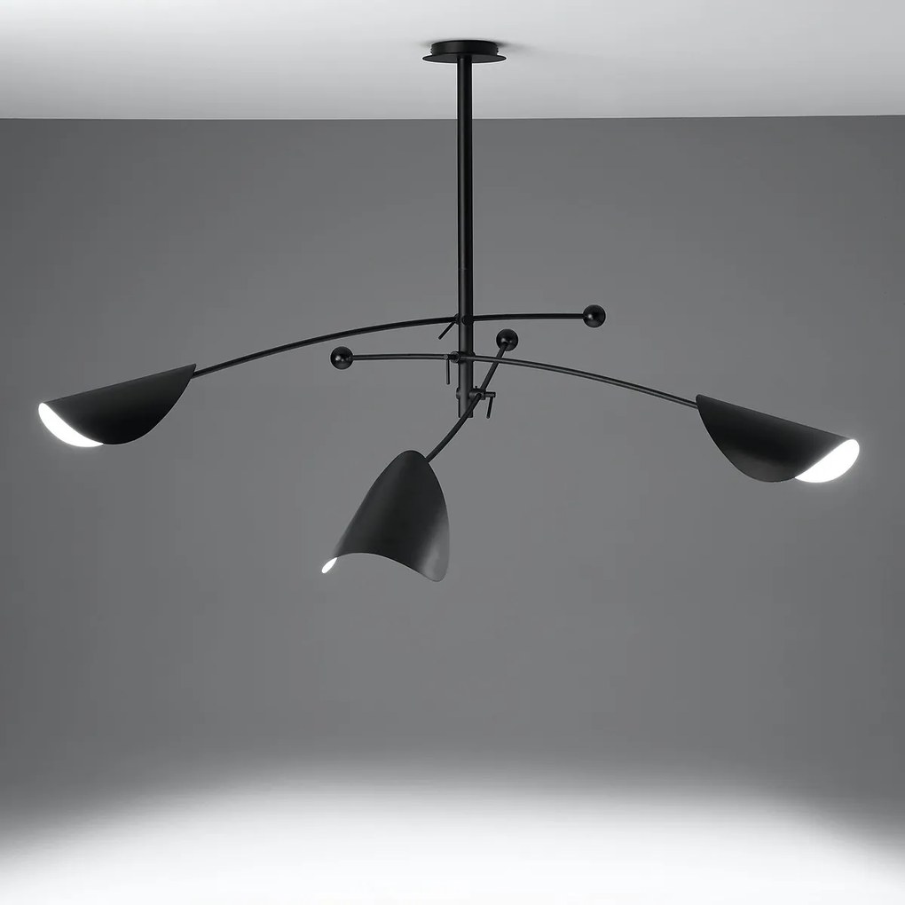 Hanglamp met 3 richtbare armen, Funambule