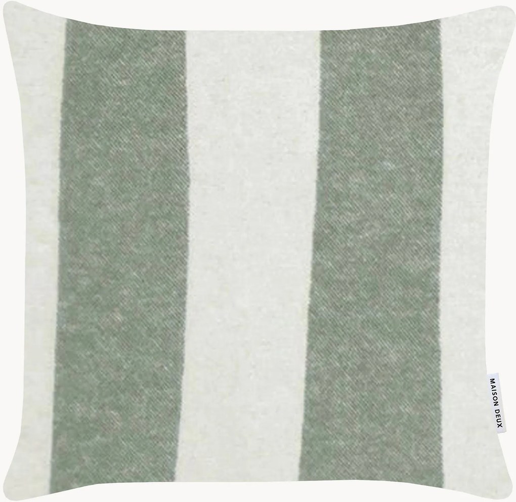 Decoratieve kussenhoes Rough Stripe van Nieuw-Zeelandse wol