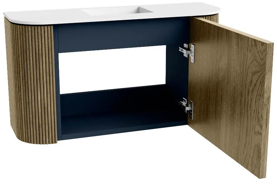 Mondiaz Joya 75cm toiletmeubel ronding links/rechts dusk met wastafel faye midden zonder kraangat talc