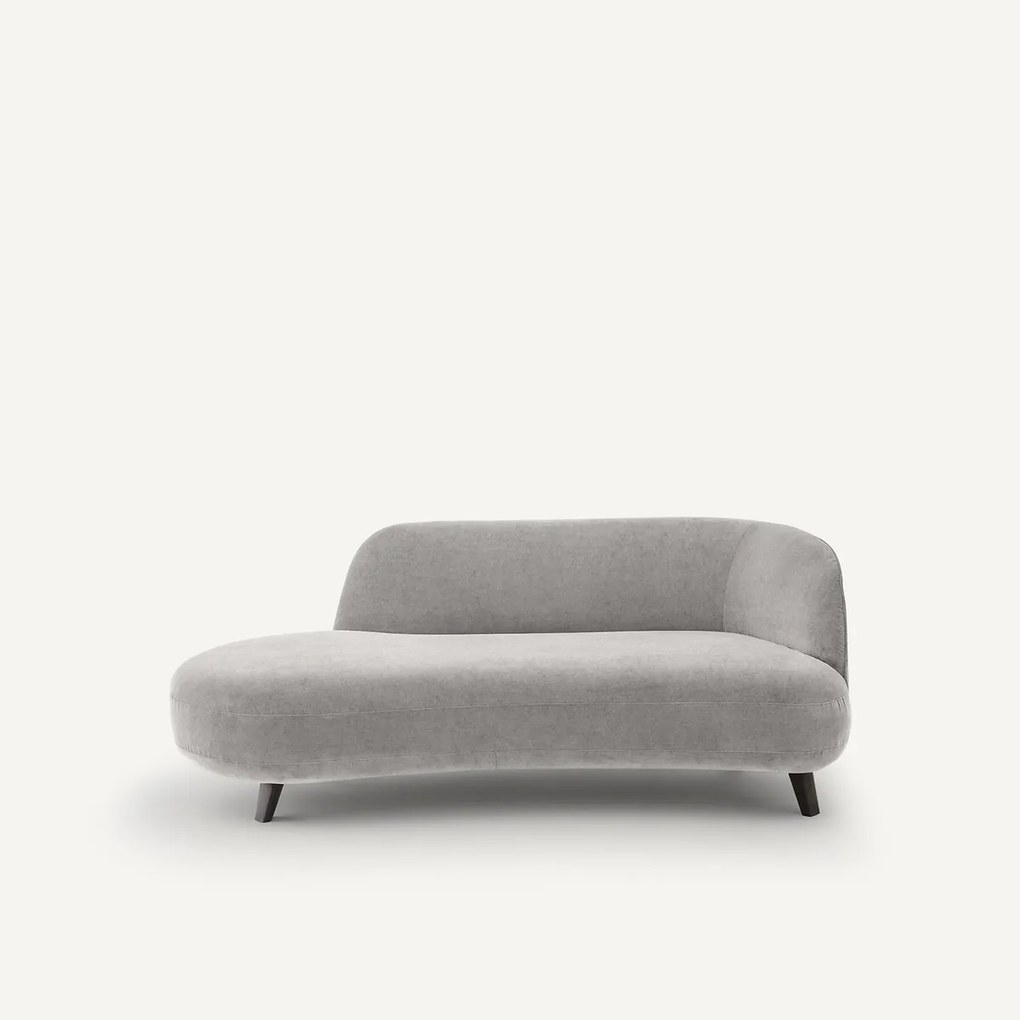 Sofa Dormeuse stonewashed fluweel, Rosebury, ontwerp Emmanuel Gallina