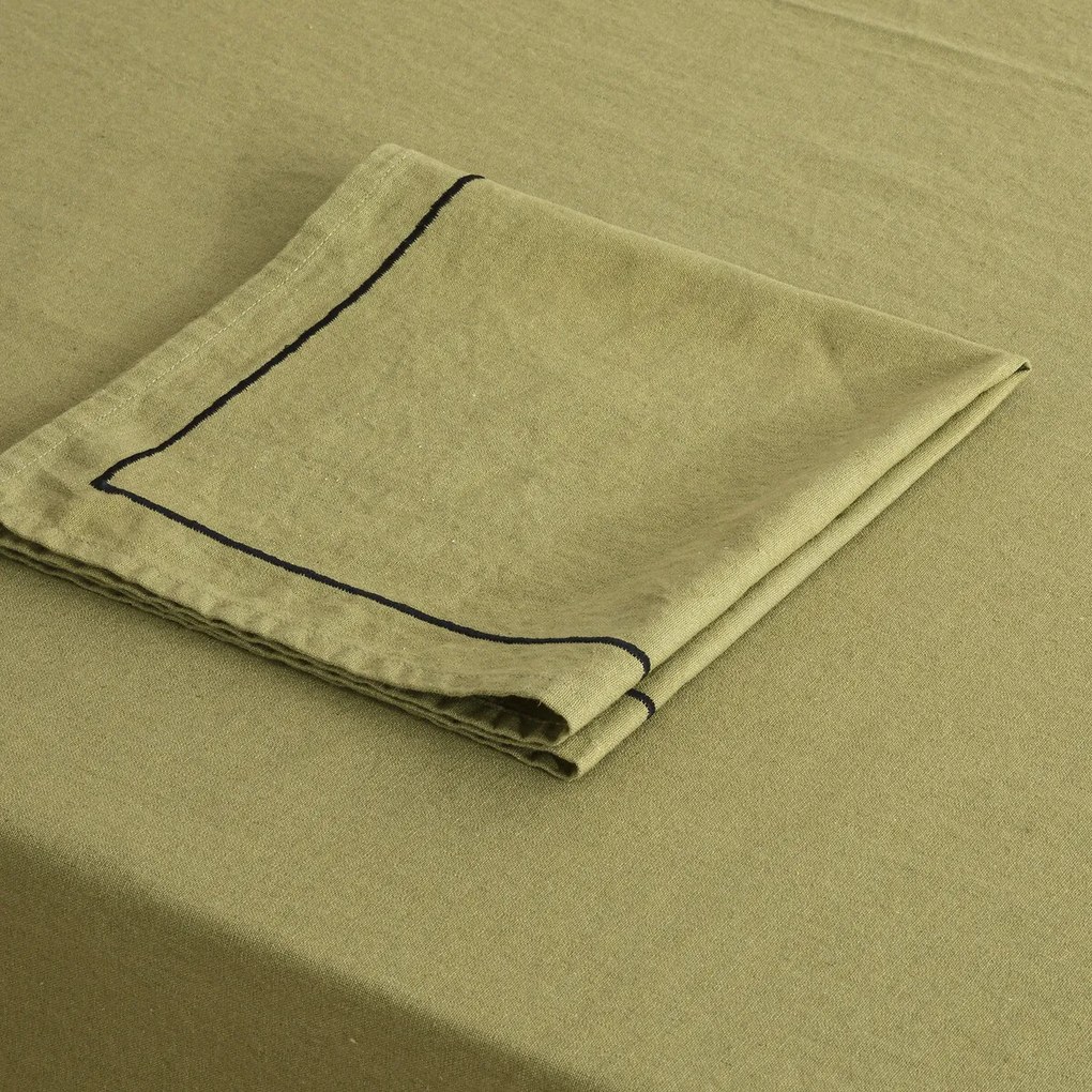 Tafelkleed in gewassen linnen/katoen Métis Bourdon