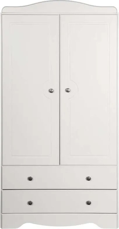 Kledingkast Milford 2-deurs - wit - 152,9x81,1x49 cm - Leen Bakker