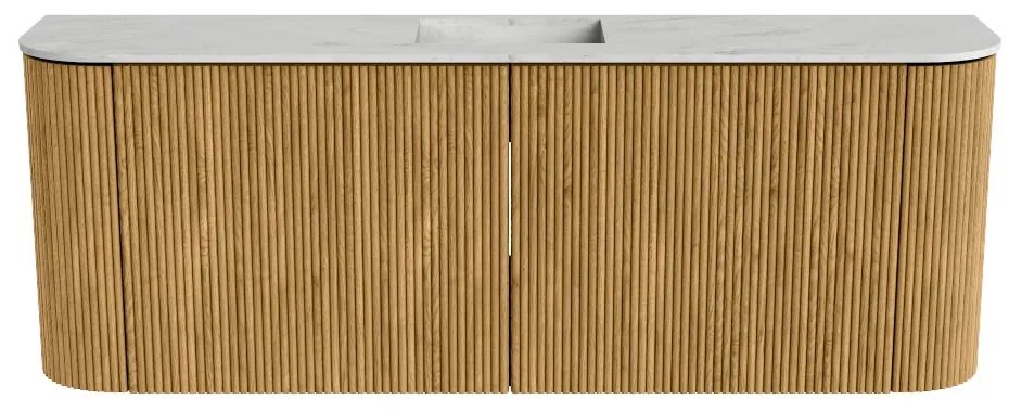 Mondiaz Joya DLux 115cm toiletmeubel ronding links/rechts oak met wastafel faye midden zonder kraangat opalo