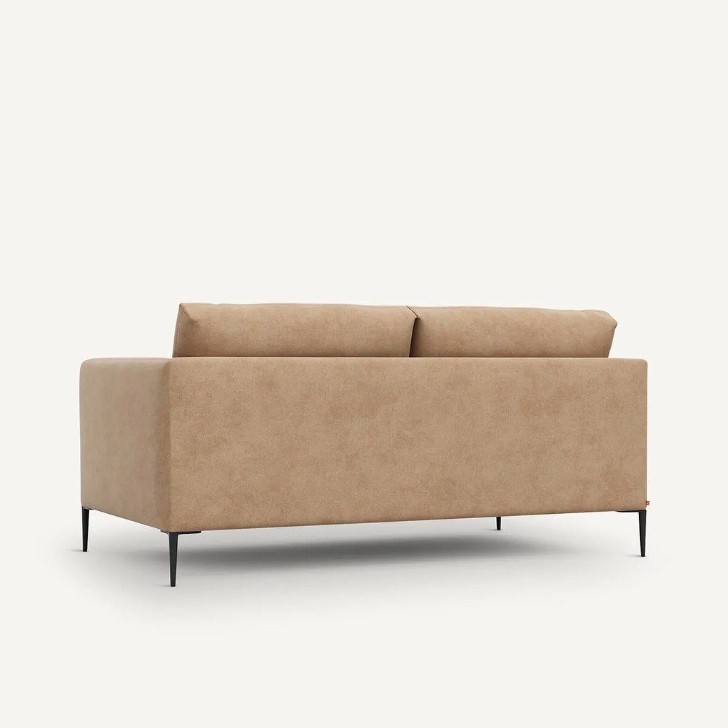 Compacte zitbank in stonewashed fluweel, Oscar, design E. Gallina