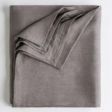 Mantel En Lino-gevangenis Grijs – Taupe & 170 X 170 Cm - Sklum