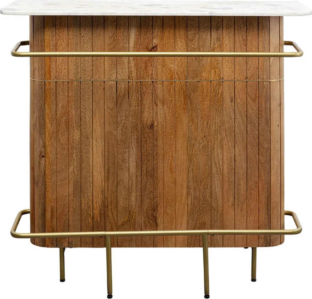 Kare Design Grace Barmeubel Mangohout Met Marmer - 120 X 48cm.