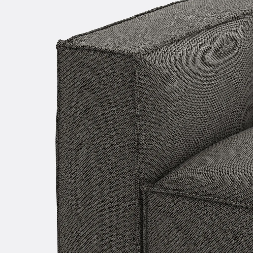Modulaire bank 2-zit, gestructureerde stof, Seven