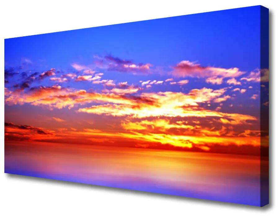 Canvas foto Wolken lucht zee landschap 100x50 cm