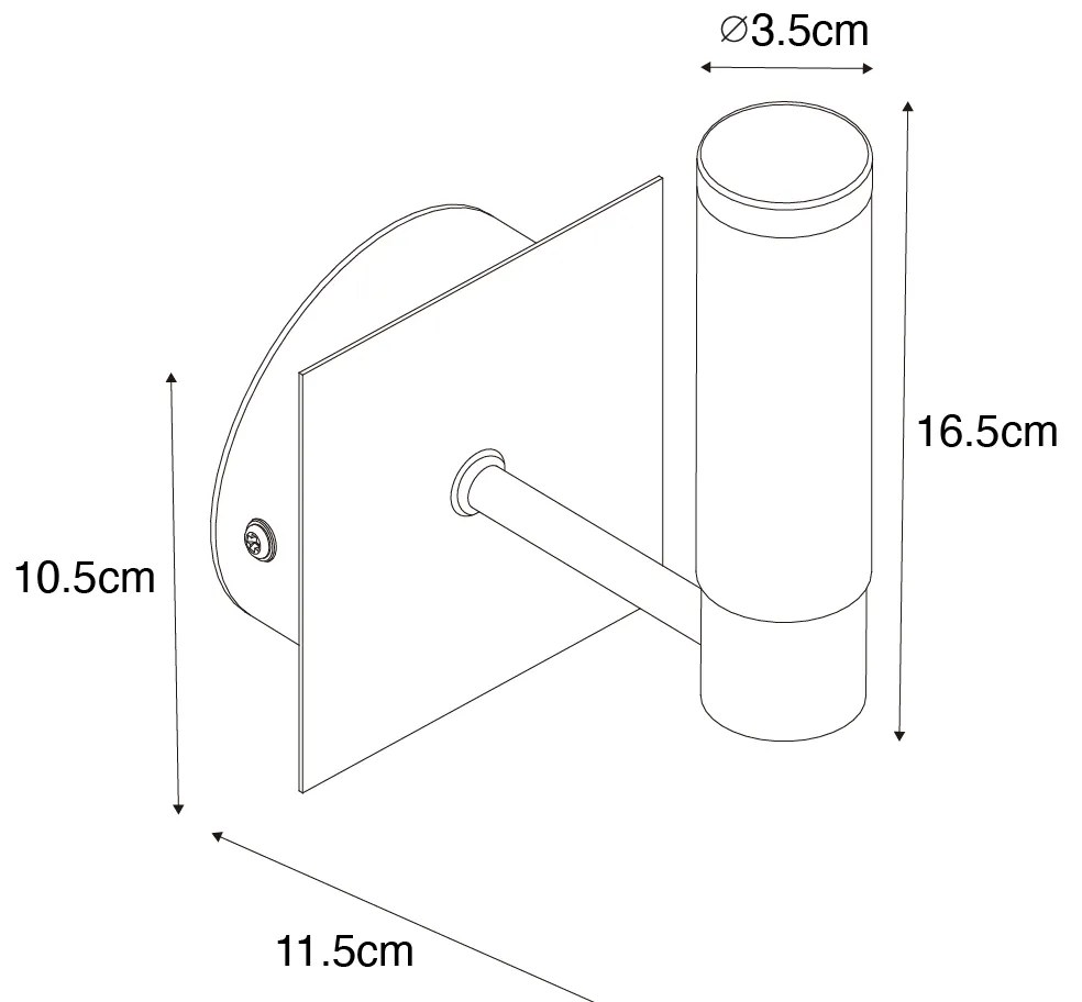 Moderne badkamer wandlamp chroom IP44 - Bath