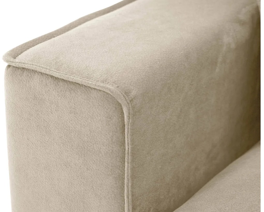 Goossens Bank Jonas beige, stof, 3,5-zits, urban industrieel
