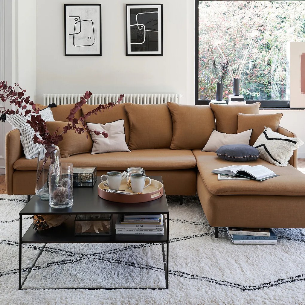 Vierkante salontafel in metaal staal, Miva