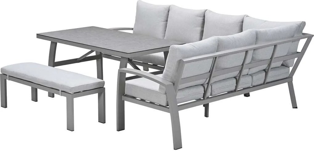 Garden Impressions Cameron lounge dining set 4-delig rechts - valley sand