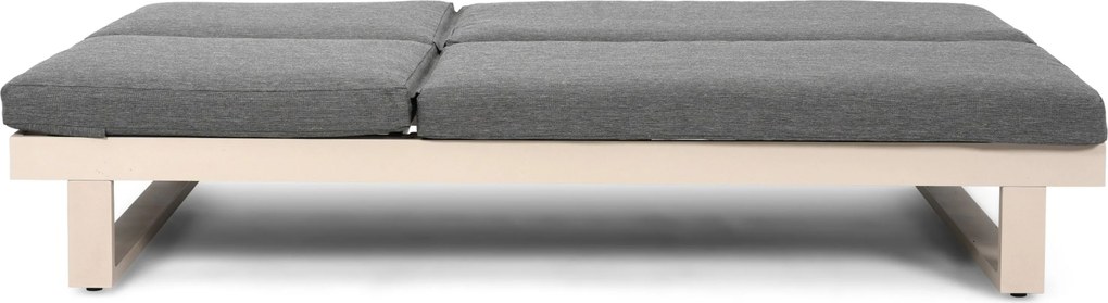 Lifestyle Garden Furniture Massimo Ligbed Met Kussen Loft/dark Grey Aluminium Taupe