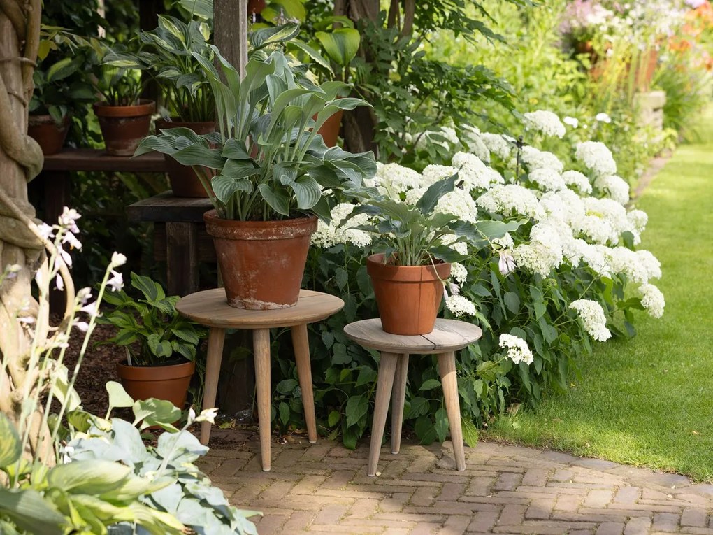 + 15% kassakorting | Bijzettafel tuin ROUGH | Rond  | Tuintafel Teakhout | Ø40cm | Kees Smit Tuinmeubelen