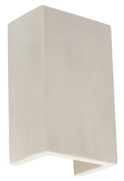 Industriële wandlamp grijs beton rechthoek - Meaux