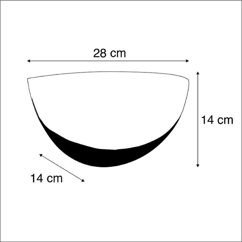 Moderne wandlamp wit gips halfrond - Britt Modern E14 Binnenverlichting Lamp