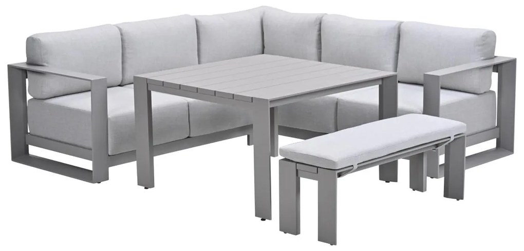 Garden Impressions Malakka lounge dining set 5-delig - taupe - valley sand