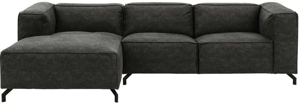 Goossens Bank Calvin grijs, micro leer, 2,5-zits, modern design
