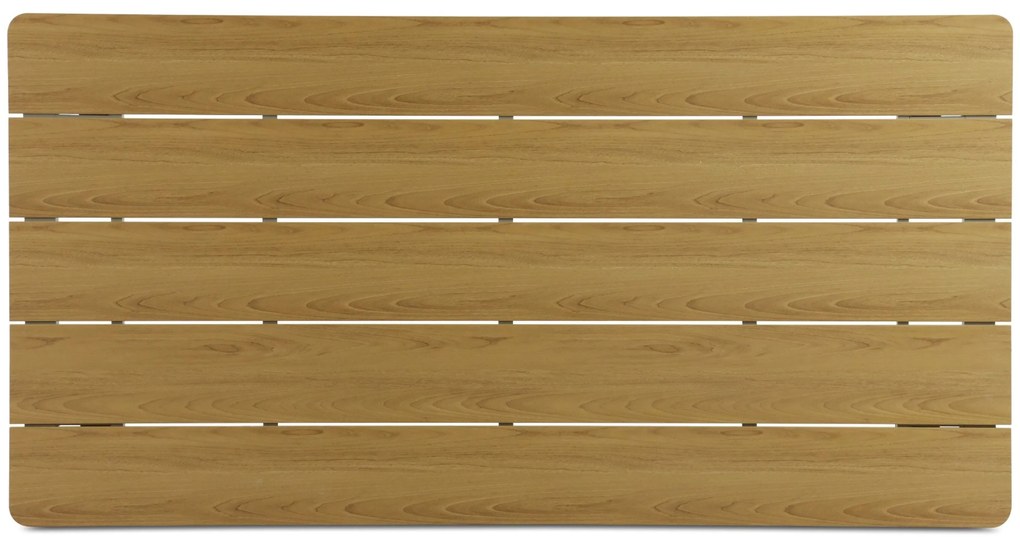 Dining Tuintafel rechthoekig 180 x 92 cm Aluminium/Polywood (teakfinish) Taupe Matale