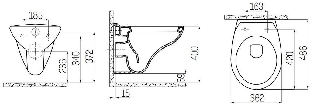 SaniGoods Basic toilet wit