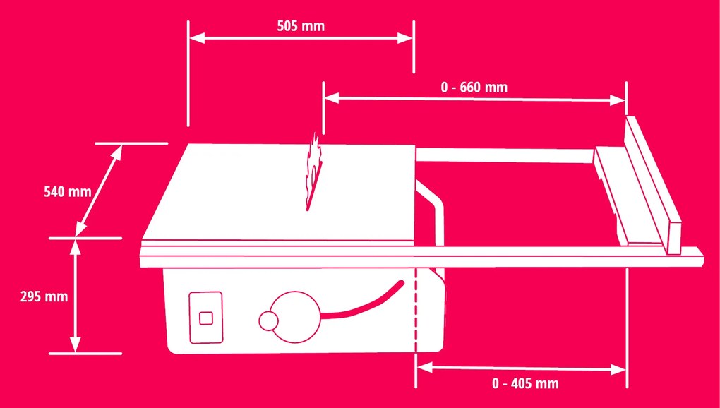 Einhell TE-TS 254 T Zaagtafel - 1800 Watt