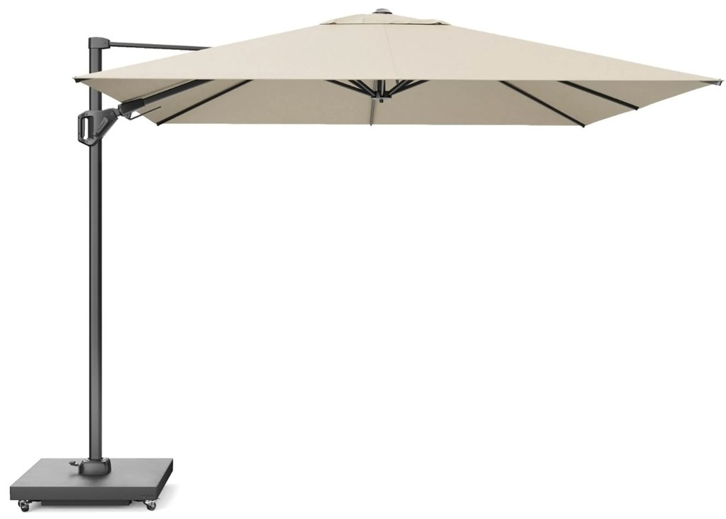 Platinum Challenger zweefparasol 3x3m T2 premium  (incl. voet en hoes) champagne