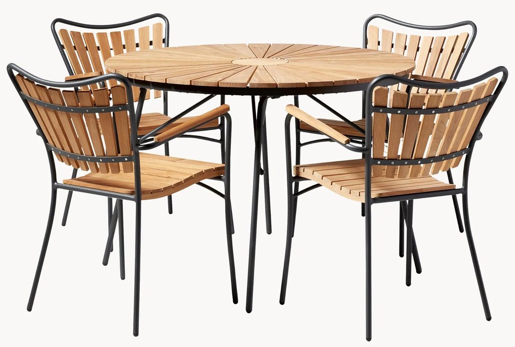 Teakhouten tuinset Ellen 5-delig