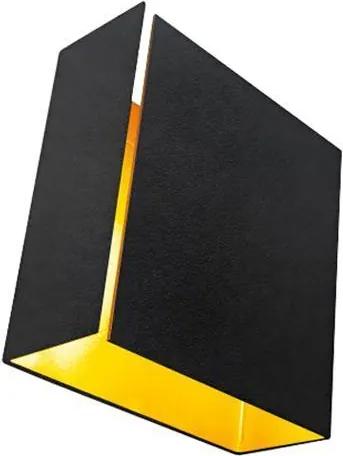 Modular Split wandlamp LED medium zwart goudkleurige binnenkant