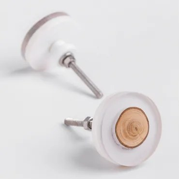 Set Van 2 Handgrepen Van Hars Mardery Gebroken Wit - Sklum