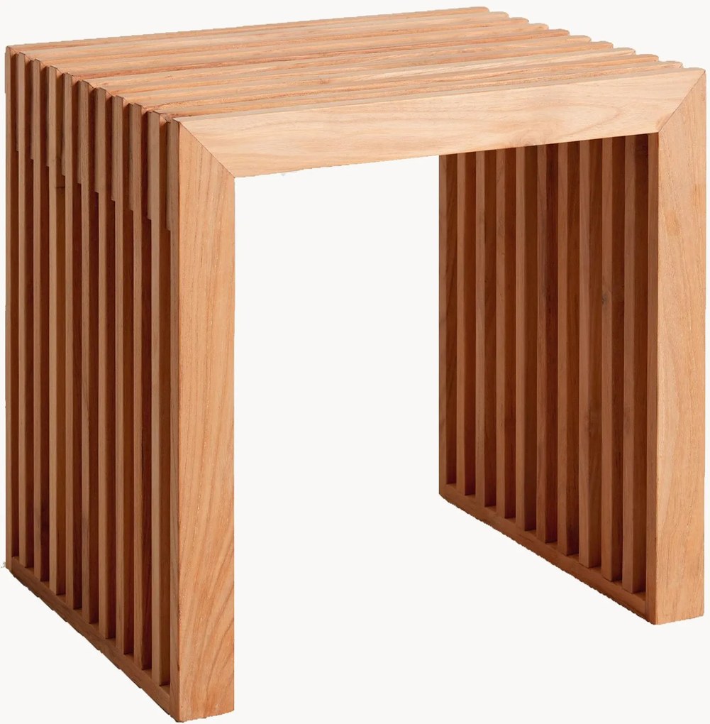 Handgemaakte bijzettafel Marlowe van teakhout