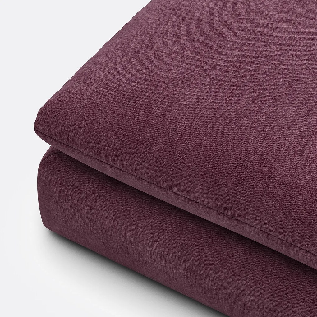 Poef voor modulaire bank, in gestructureerde stof, Malo