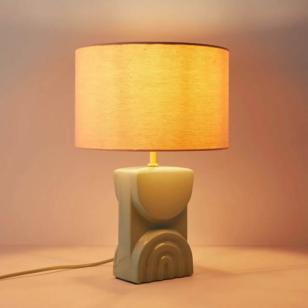 Lamp in keramiek en linnen, Topia